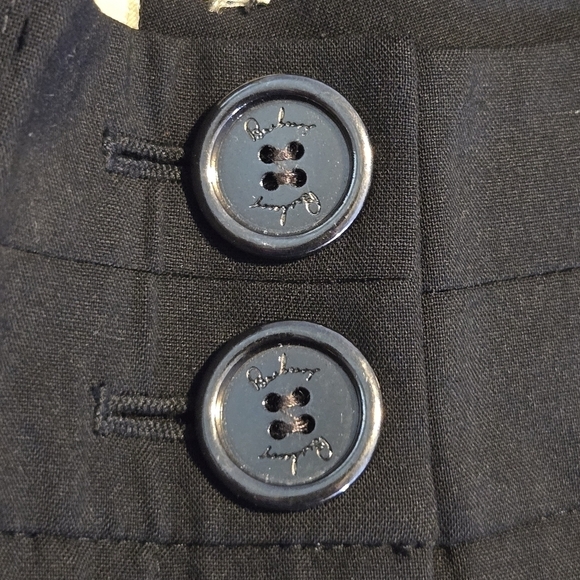 Authentic Burberry Women's Logo Wool Black Flare Leg Trouser Dress Pants Size 2 - Picture 4 of 12